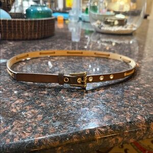 Jessica Simpson Tan and Gold Belt